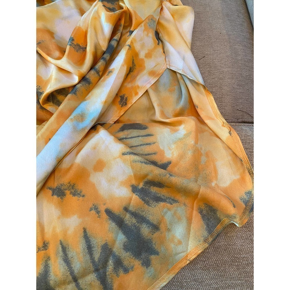 Orange Tie Dye Print Structured Corset set - Picture 12 of 12